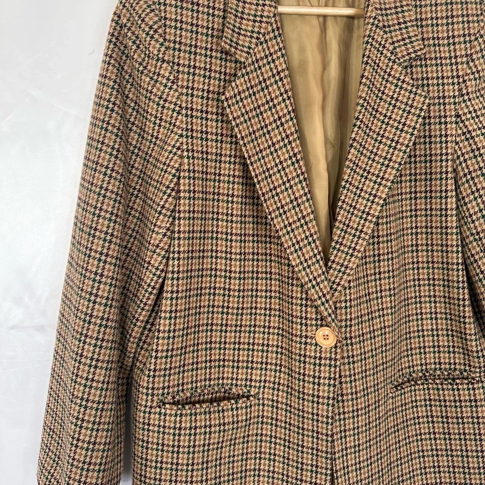 Norton McNaughton Textured‎ Wool Blend Fabric Blazer Size 14
